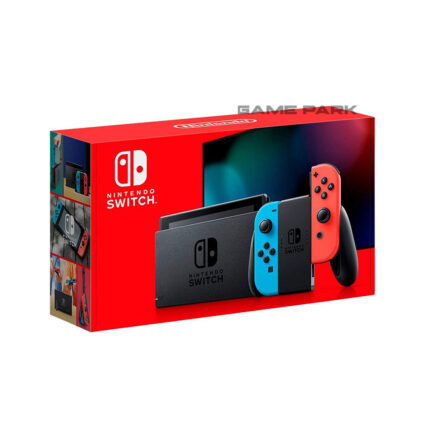 Nintendo Switch Blue and Red Neon Joy Con with Extended Battery