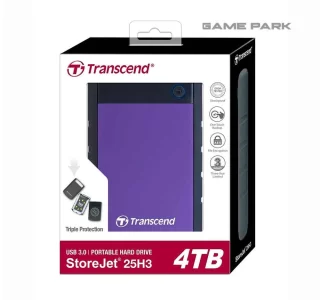 Transcend StoreJet 4TB USB 3.0 Portable Hard Drive TS4TSJ25H3B Navy Blue 25H3