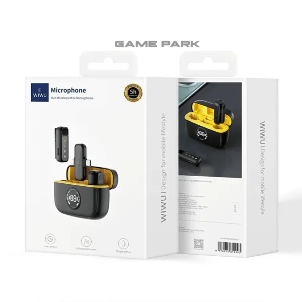 WiWU Duo Wireless Mini Microphone Black